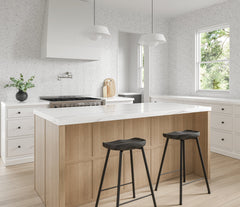 Bedrosians Celeste Honed Marble Blend Mosaic Tile in White Carrara & Bardiglio | Item Code 100001712