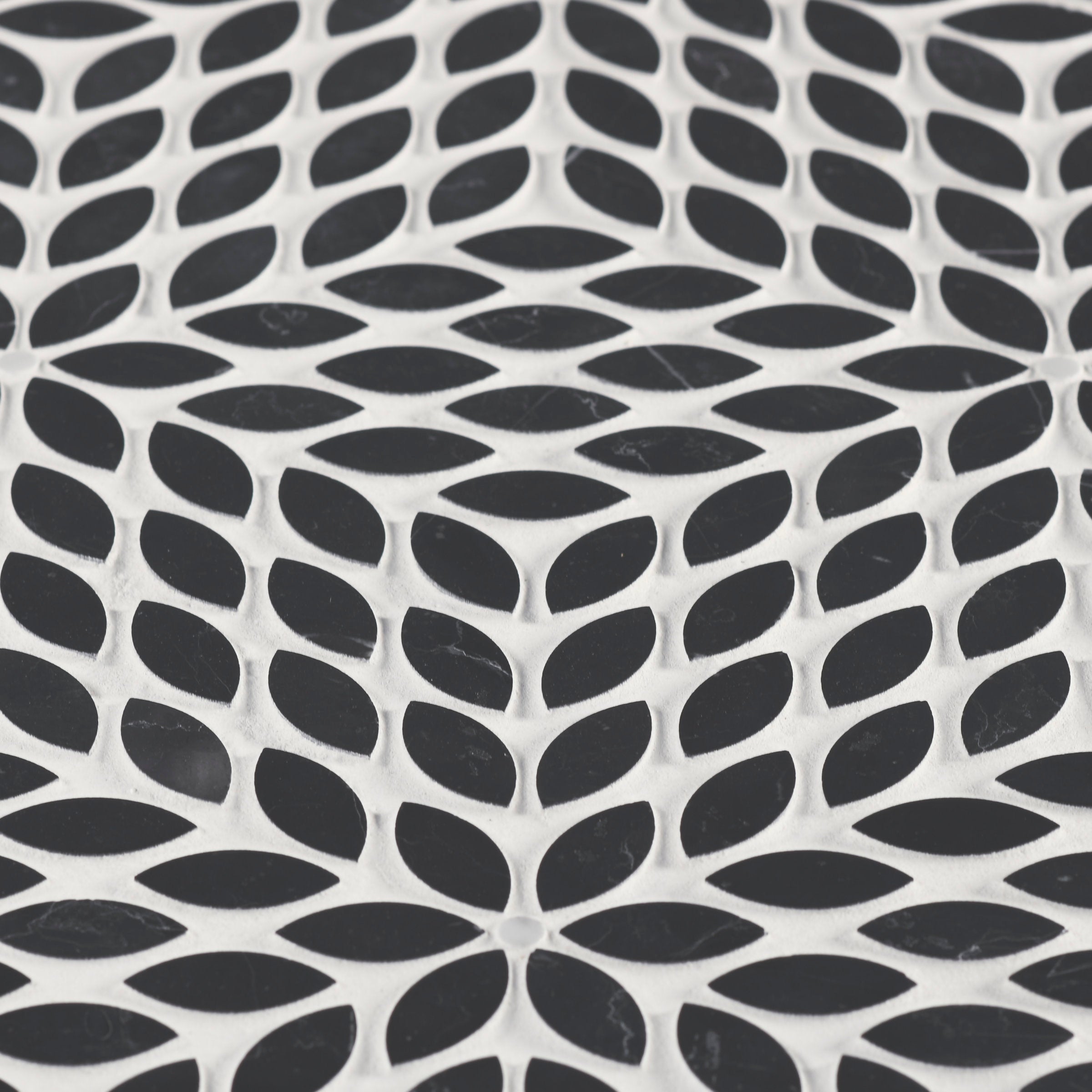 Bedrosians Celeste Honed Marble Blend Mosaic Tile in Nero Marquina & Calacatta Losanna | Item Code 100001713
