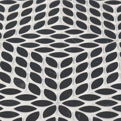 Bedrosians Celeste Honed Marble Blend Mosaic Tile in Nero Marquina & Calacatta Losanna | Item Code 100001713