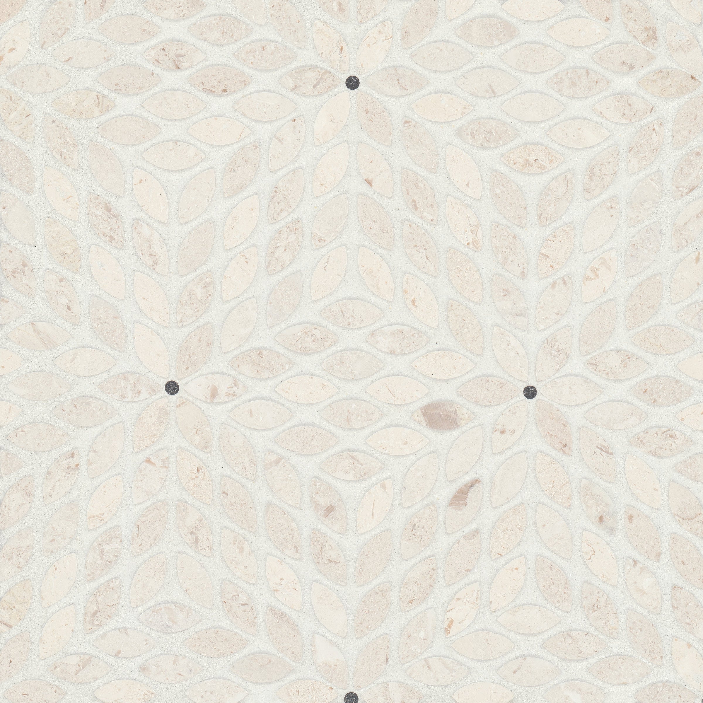 Bedrosians Celeste Honed Marble Blend Mosaic Tile in Myra Beige & Basalt | Item Code 100001715