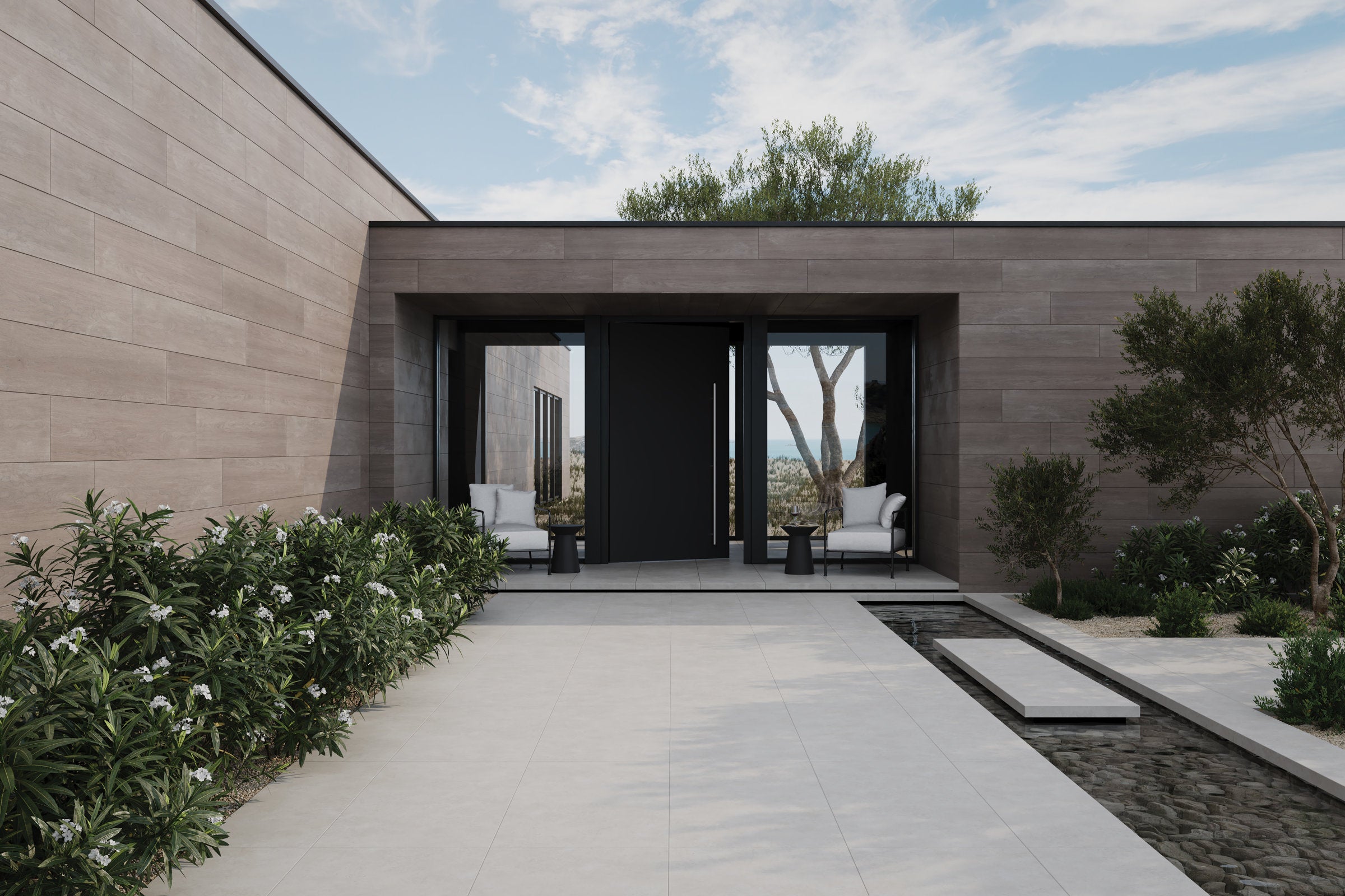 Bedrosians Planx 12" x 72" Wood Look Honed Porcelain Tile in Meadow | Item Code 100002269