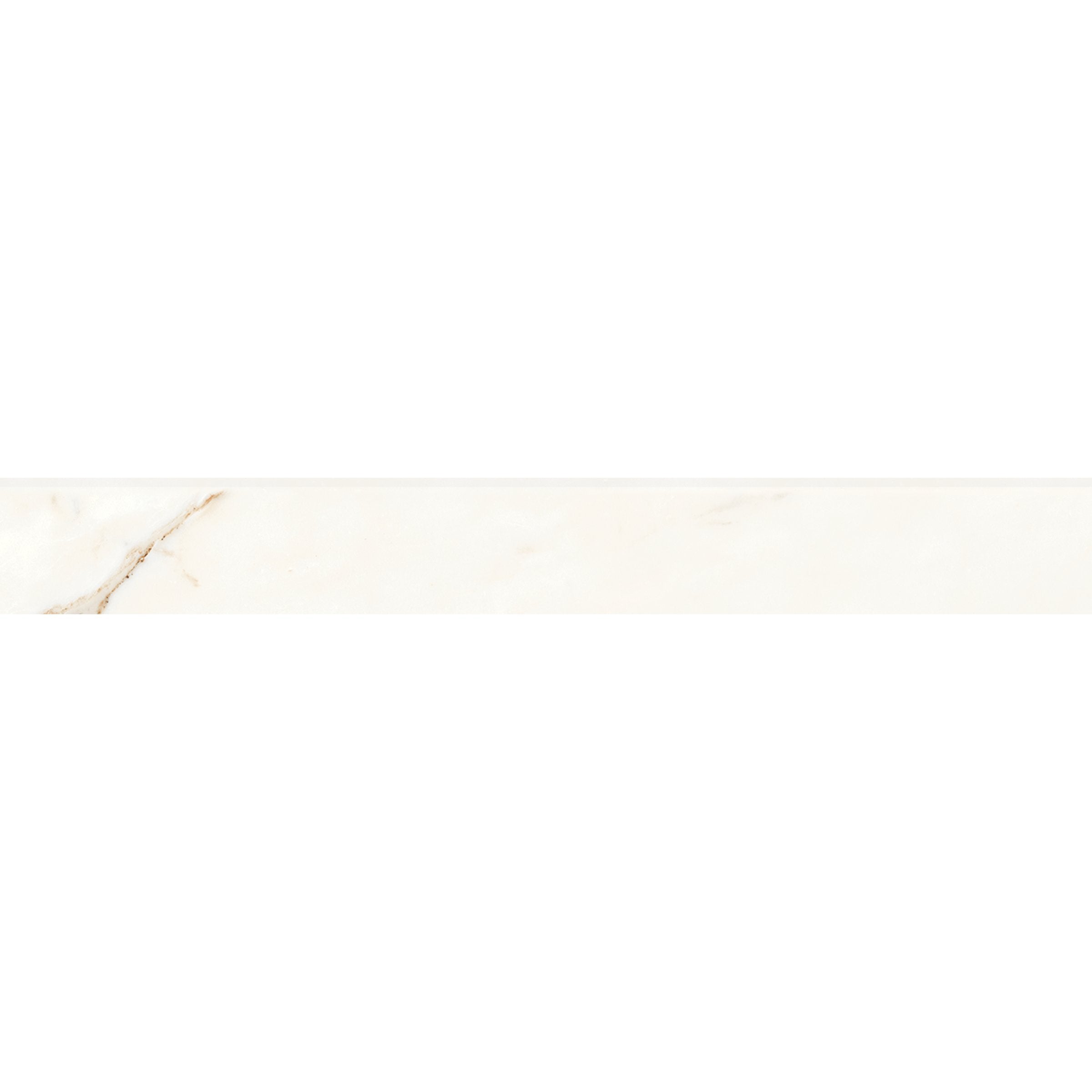 Bedrosians Magnifica 3" x 24" Honed Bullnose Porcelain Tile in Calacatta Oro | Item Code 100002299