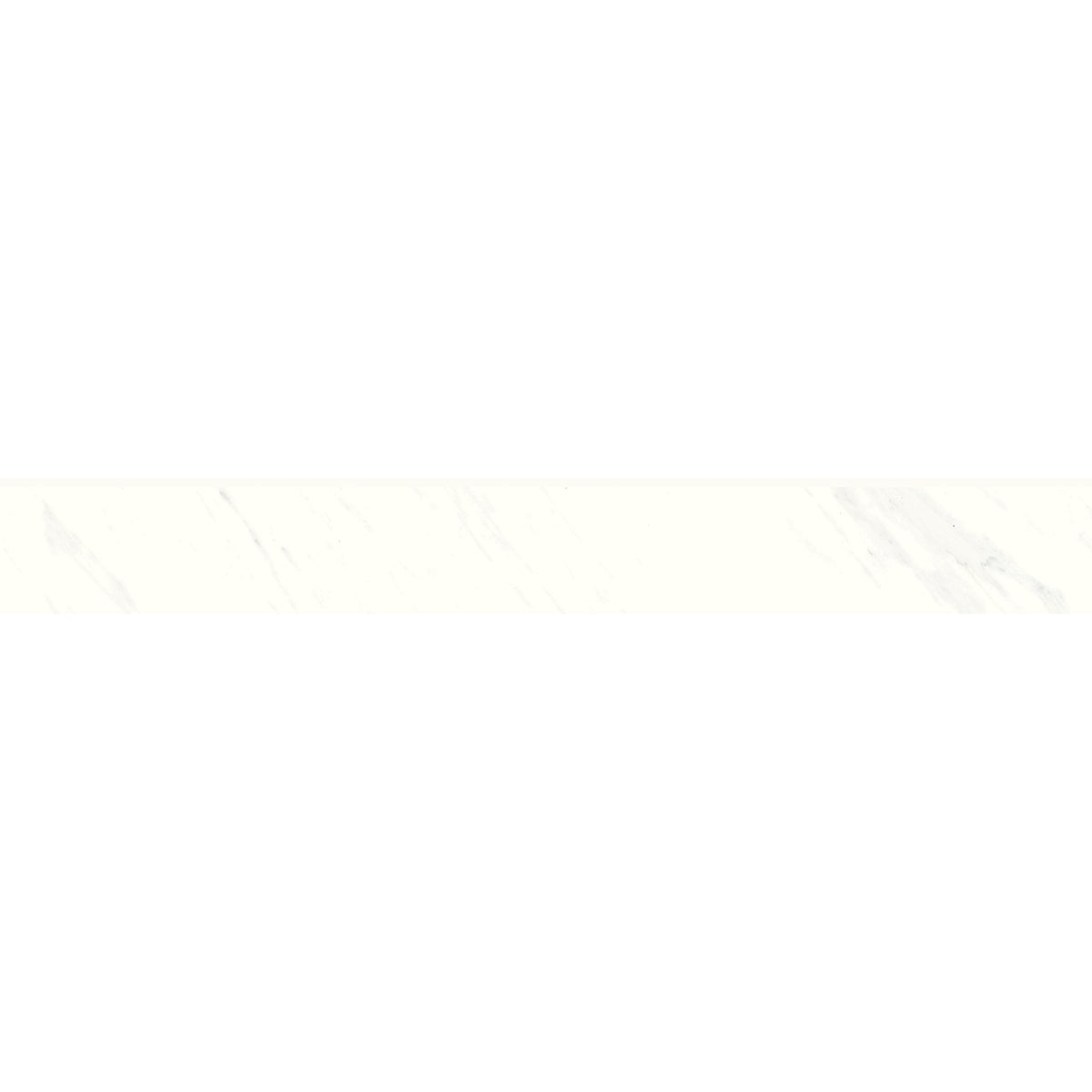 Bedrosians Magnifica 3" x 24" Polished Bullnose Porcelain Tile in Luxe White | Item Code 100002320