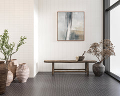 Bedrosians Le Cafe 2" x 2" Cross & Star Matte Porcelain Mosaic Tile in Black | Item Code 100003614