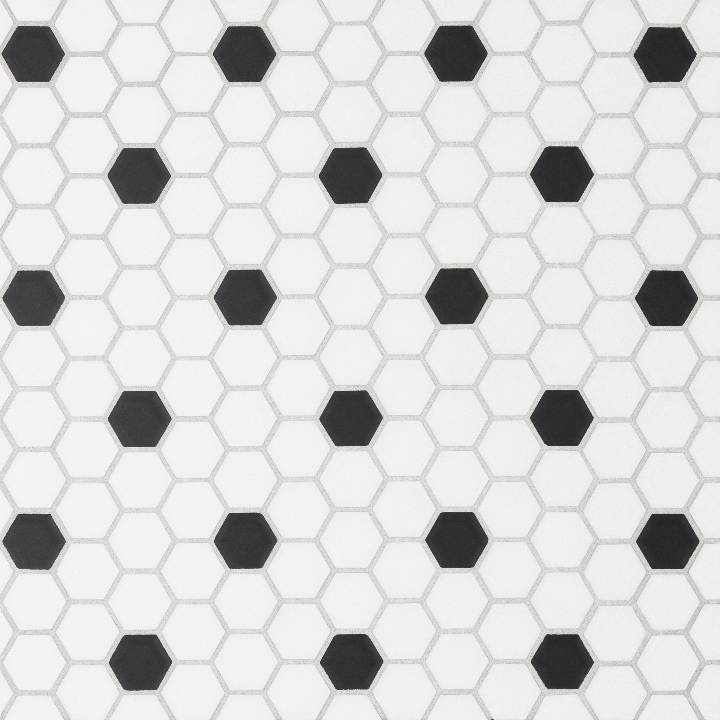 Bedrosians Le Cafe 1" x 1" Matte Porcelain Mosaic Tile - Deco Design 3 | Item Code 100002431