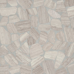 Bedrosians Waterbrook Medium Sliced Pebble Mosaic in Ashen Grey | Item Code 100003091