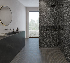 Bedrosians Celine 2" x 6" Matte Porcelain Floor & Wall Tile in Black | Item Code 100003117