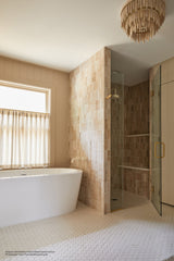 Bedrosians Makoto 2" Round Matte Porcelain Mosaic Tile in Shoji White | Item Code DECMAKSHW2RMOM