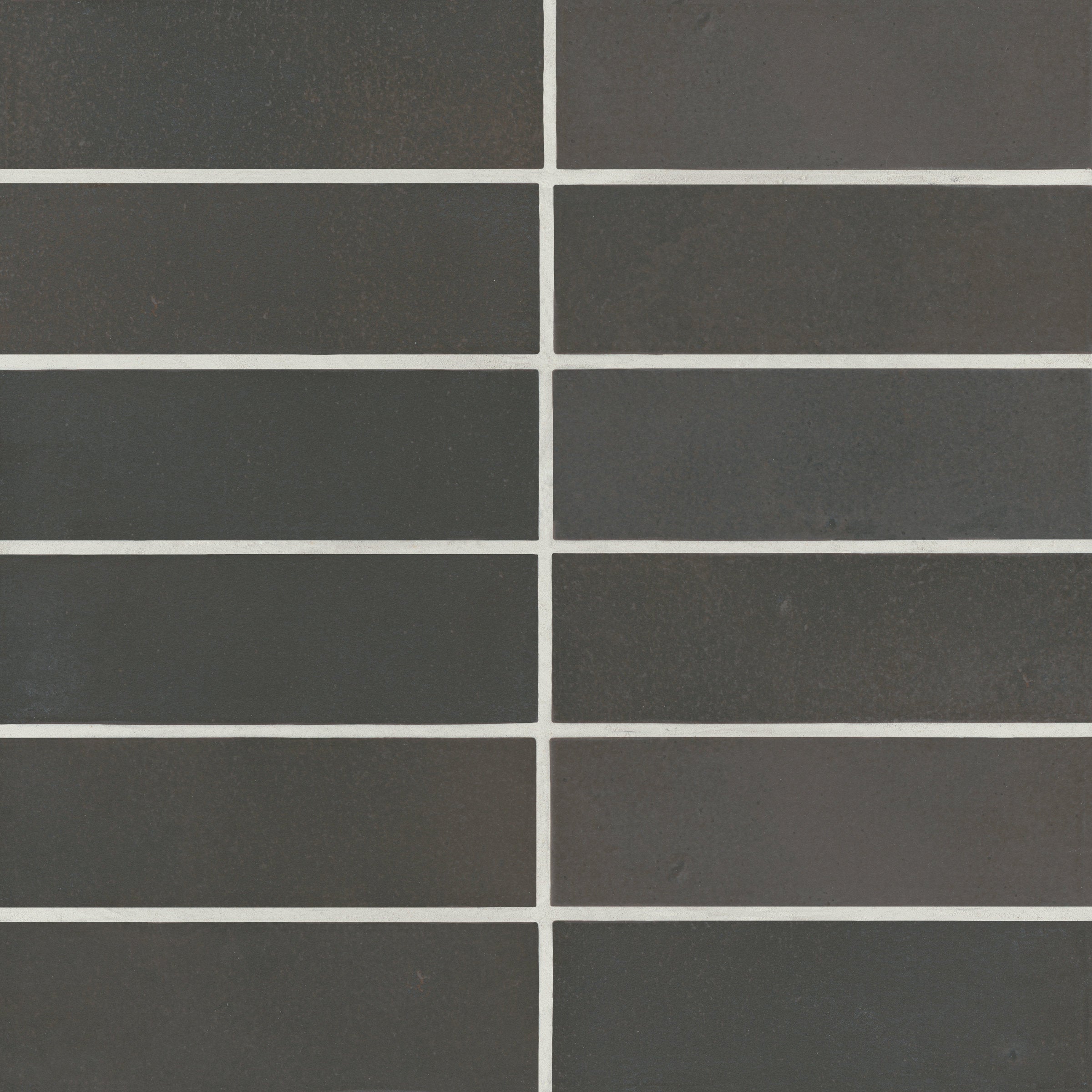 Bedrosians Celine 2" x 6" Matte Porcelain Floor & Wall Tile in Black | Item Code 100003117