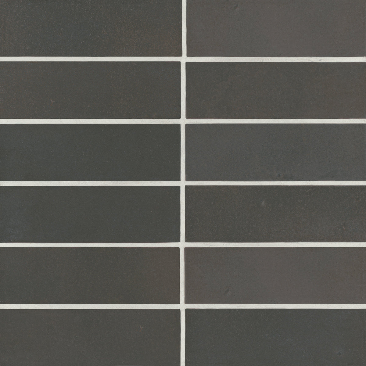 Bedrosians Celine 2" x 6" Matte Porcelain Floor & Wall Tile in Black | Item Code 100003117