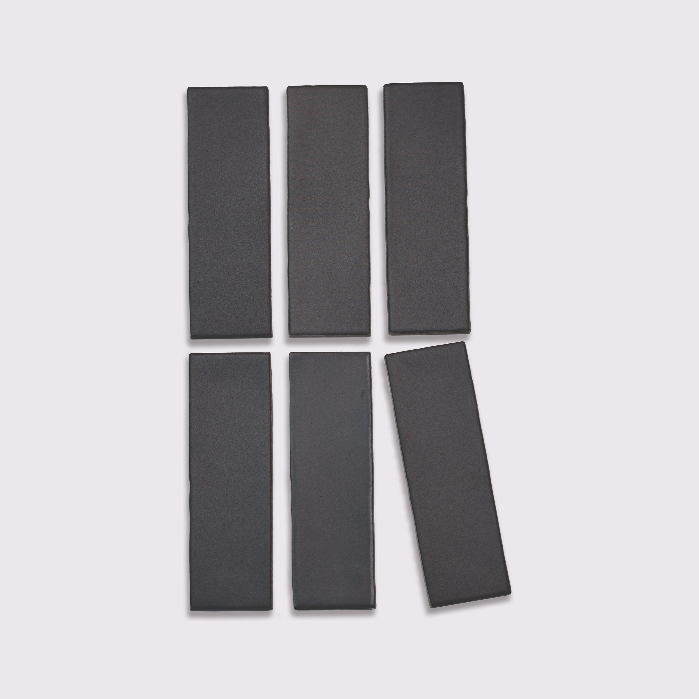 Bedrosians Celine 2" x 6" Matte Porcelain Floor & Wall Tile in Black | Item Code 100003117