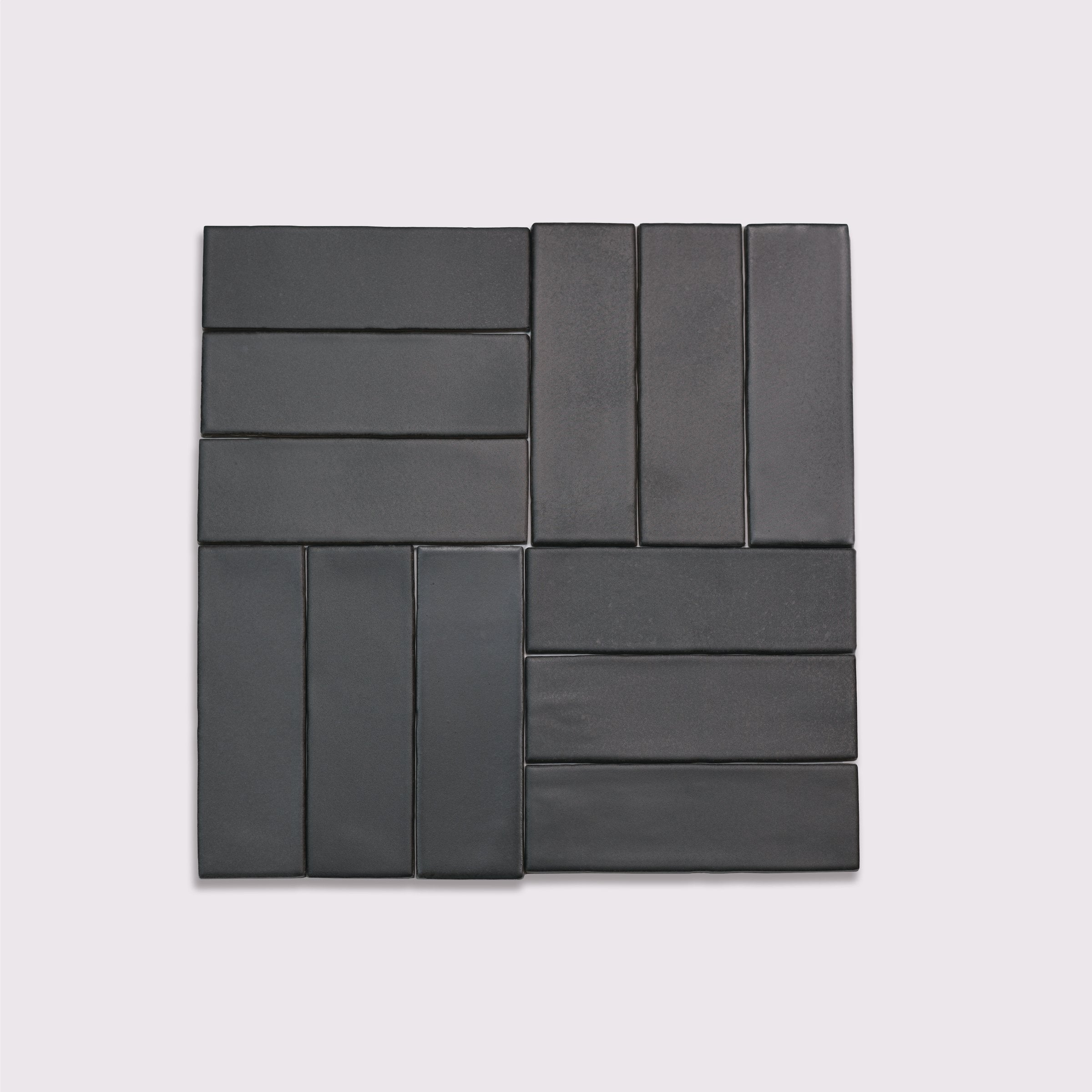 Bedrosians Celine 2" x 6" Matte Porcelain Floor & Wall Tile in Black | Item Code 100003117