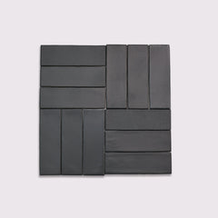 Bedrosians Celine 2" x 6" Matte Porcelain Floor & Wall Tile in Black | Item Code 100003117