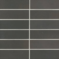 Bedrosians Celine 2" x 6" Matte Porcelain Floor & Wall Tile in Black | Item Code 100003117
