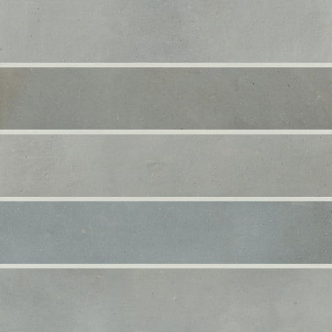 Celine 2.5" x 12" Matte Porcelain Floor & Wall Tile in Blue