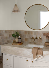 Bedrosians Celine 0.5" x 8" Matte Porcelain Jolly Trim in Taupe | Item Code 100003141