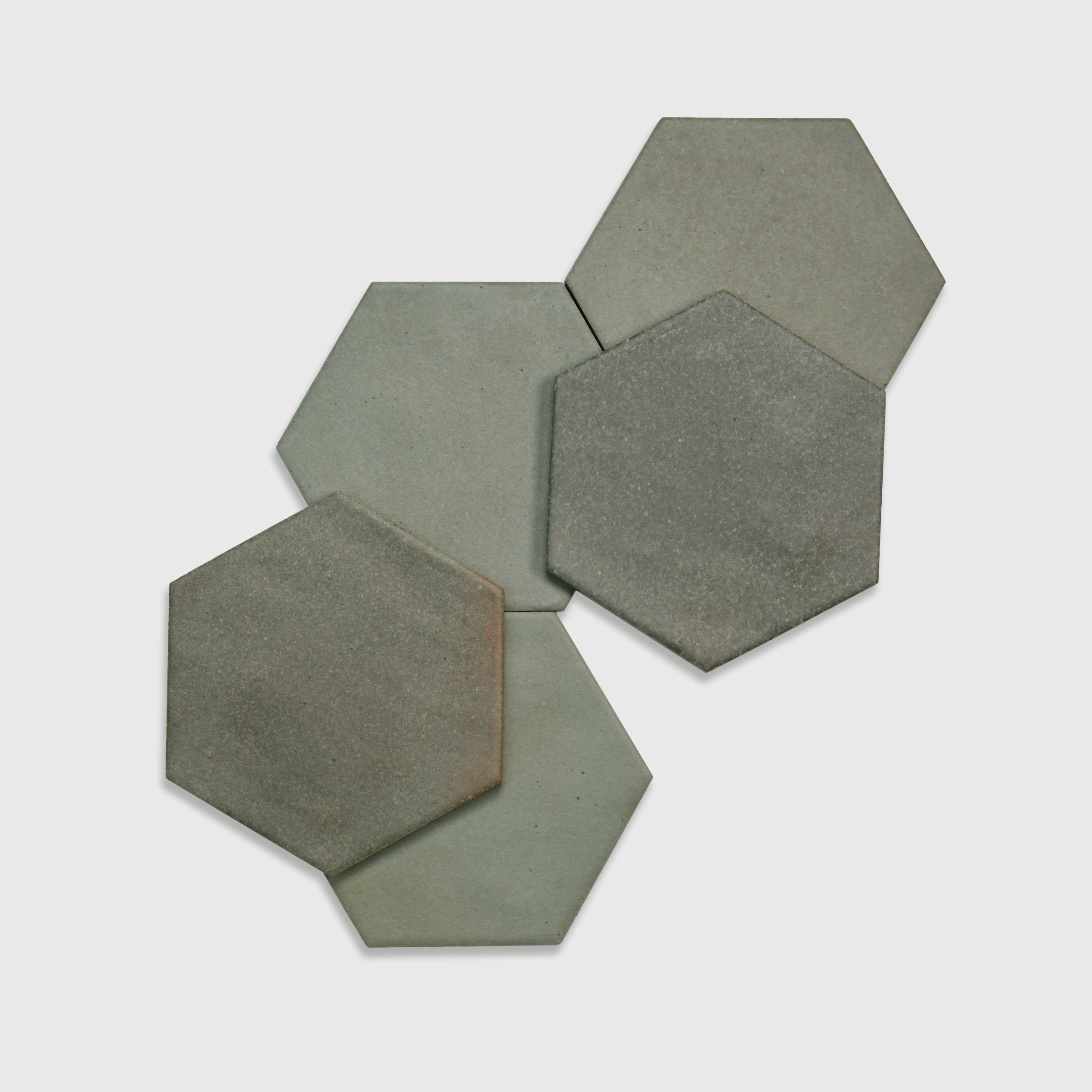Bedrosians Celine 4" Hexagon Matte Porcelain Floor & Wall Tile in Sage | Item Code 100003136