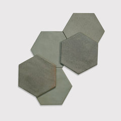 Bedrosians Celine 4" Hexagon Matte Porcelain Floor & Wall Tile in Sage | Item Code 100003136