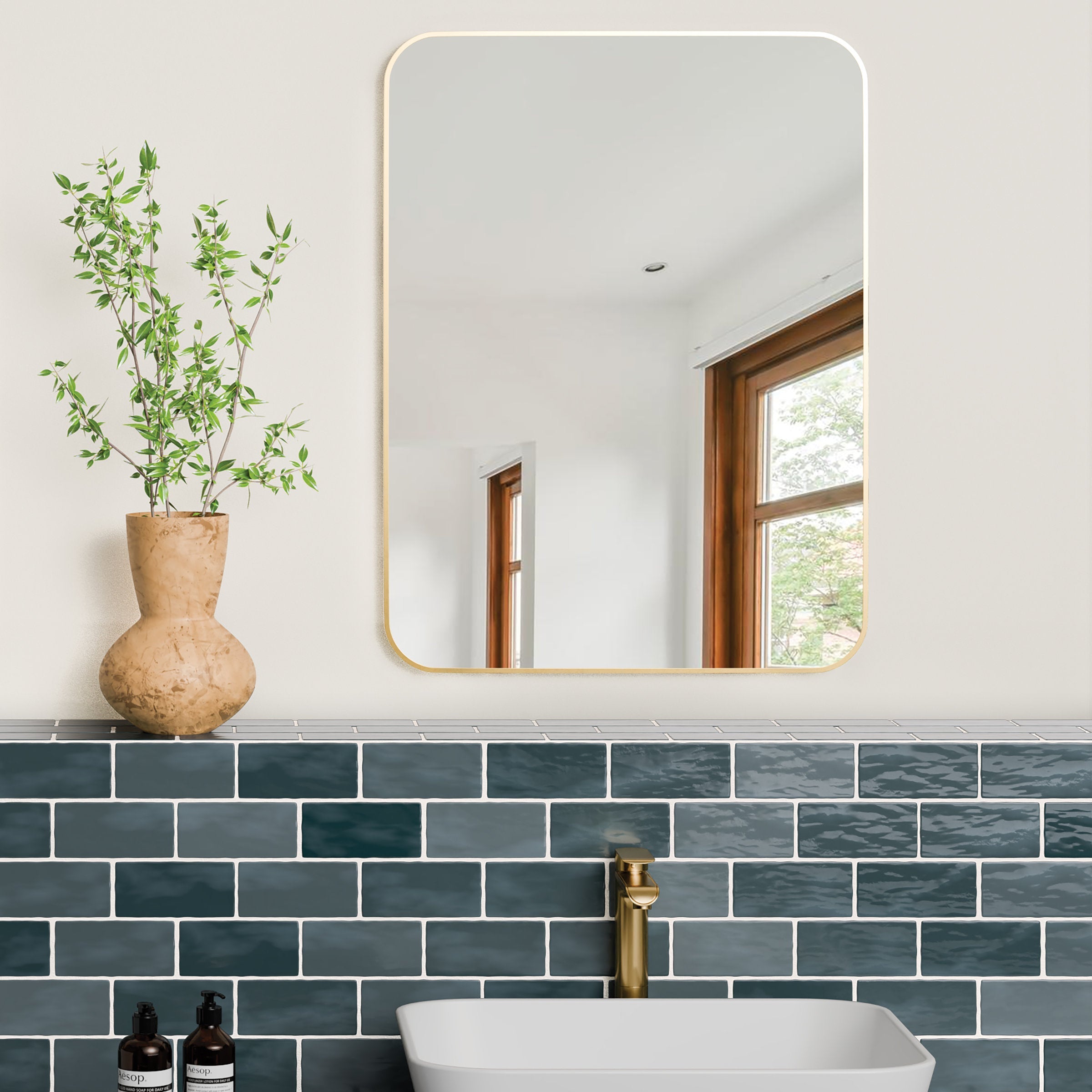 Bedrosians Marin 2.5" x 5" Ceramic Wall Tile in Midnight Tide | Item Code 100003154