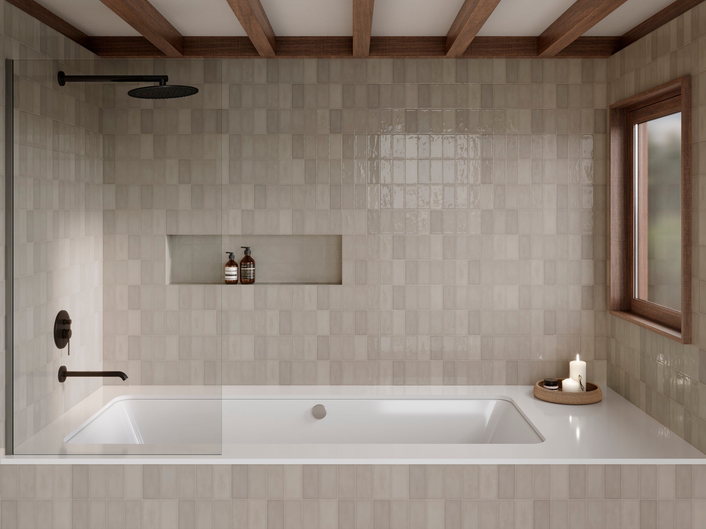 Bedrosians Marin 2.5" x 5" Ceramic Wall Tile in Coastal Cliff | Item Code 100003157