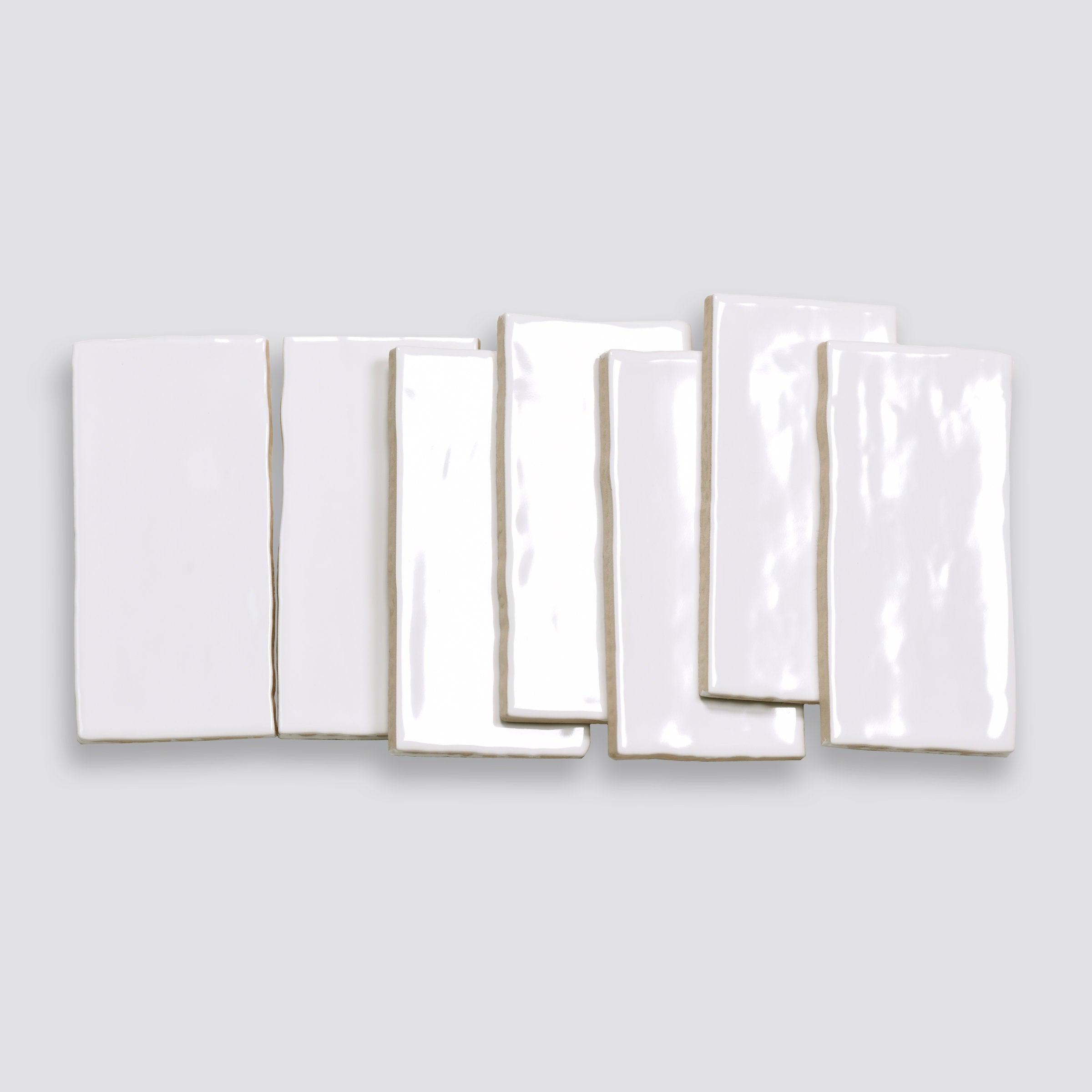 Bedrosians Marin 2.5" x 5" Ceramic Wall Tile in Pearl White | Item Code 100003160