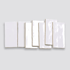 Bedrosians Marin 2.5" x 5" Ceramic Wall Tile in Pearl White | Item Code 100003160
