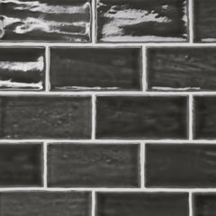 Bedrosians Marin 2.5" x 5" Ceramic Wall Tile in Black Sea | Item Code 100003161