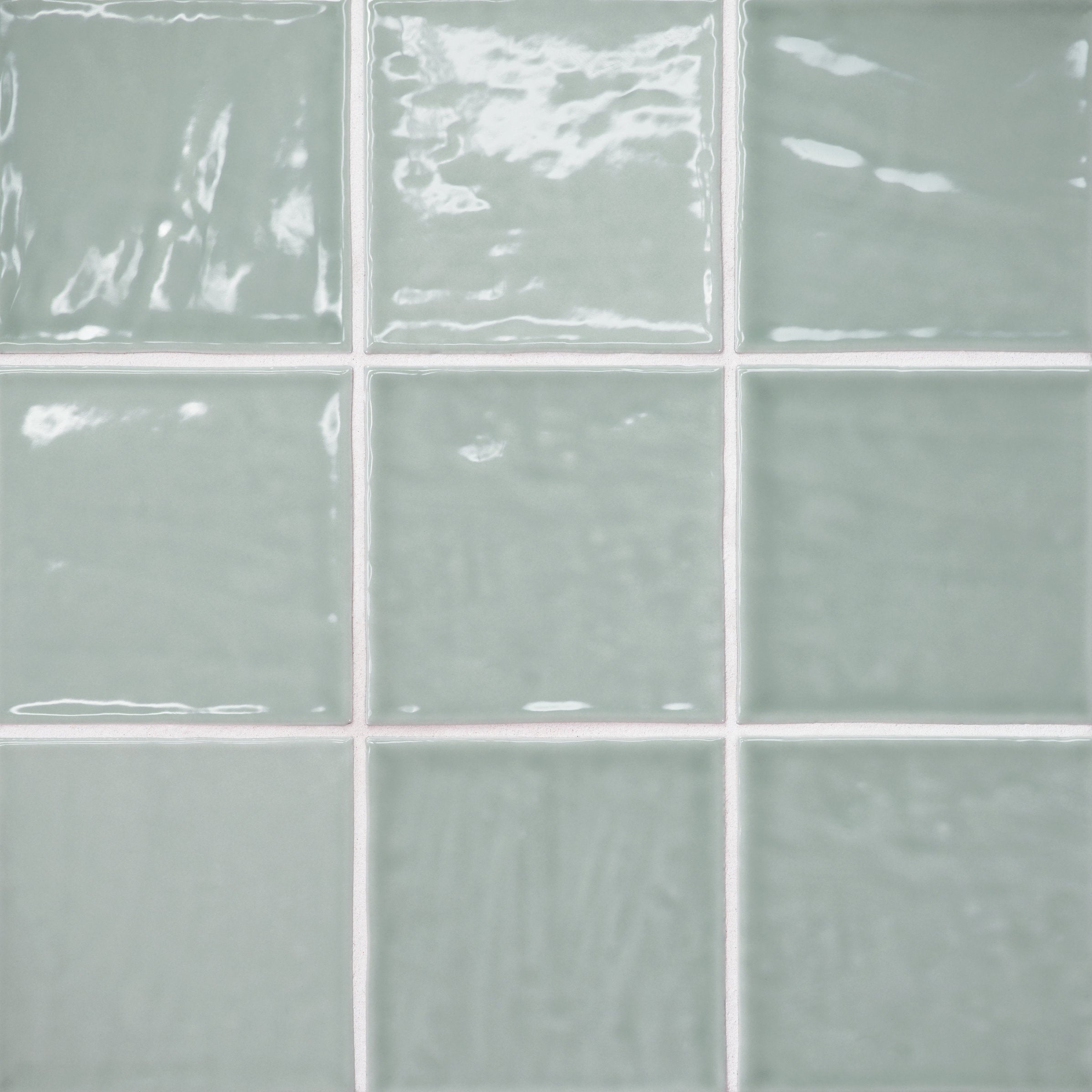 Bedrosians Marin 4" x 4" Ceramic Wall Tile in Aloe Green | Item Code 100003165