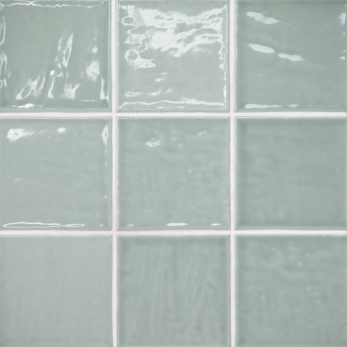 Bedrosians Marin 4" x 4" Ceramic Wall Tile in Aloe Green | Item Code 100003165