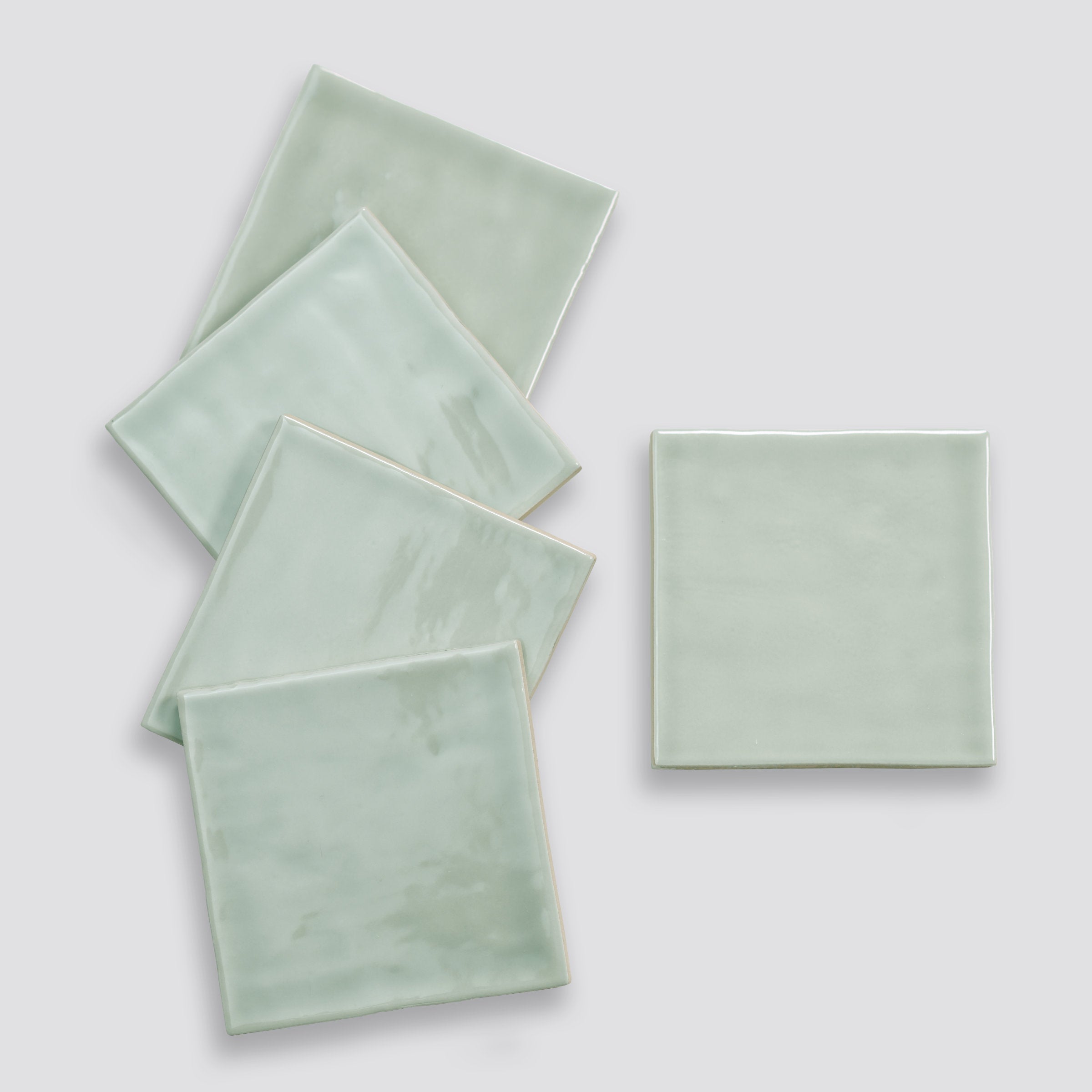 Bedrosians Marin 4" x 4" Ceramic Wall Tile in Aloe Green | Item Code 100003165