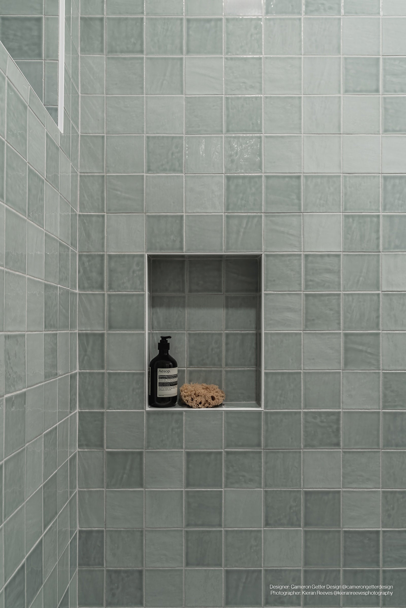 Bedrosians Marin 4" x 4" Ceramic Wall Tile in Aloe Green | Item Code 100003165