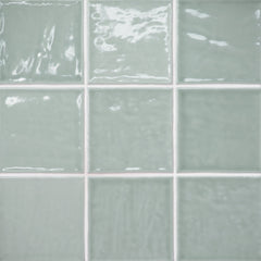 Bedrosians Marin 4" x 4" Ceramic Wall Tile in Aloe Green | Item Code 100003165