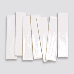 Bedrosians Marin 2.5" x 10" Ceramic Wall Tile in Pearl White | Item Code 100003178