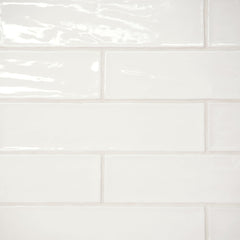 Bedrosians Marin 2.5" x 10" Ceramic Wall Tile in Pearl White | Item Code 100003178