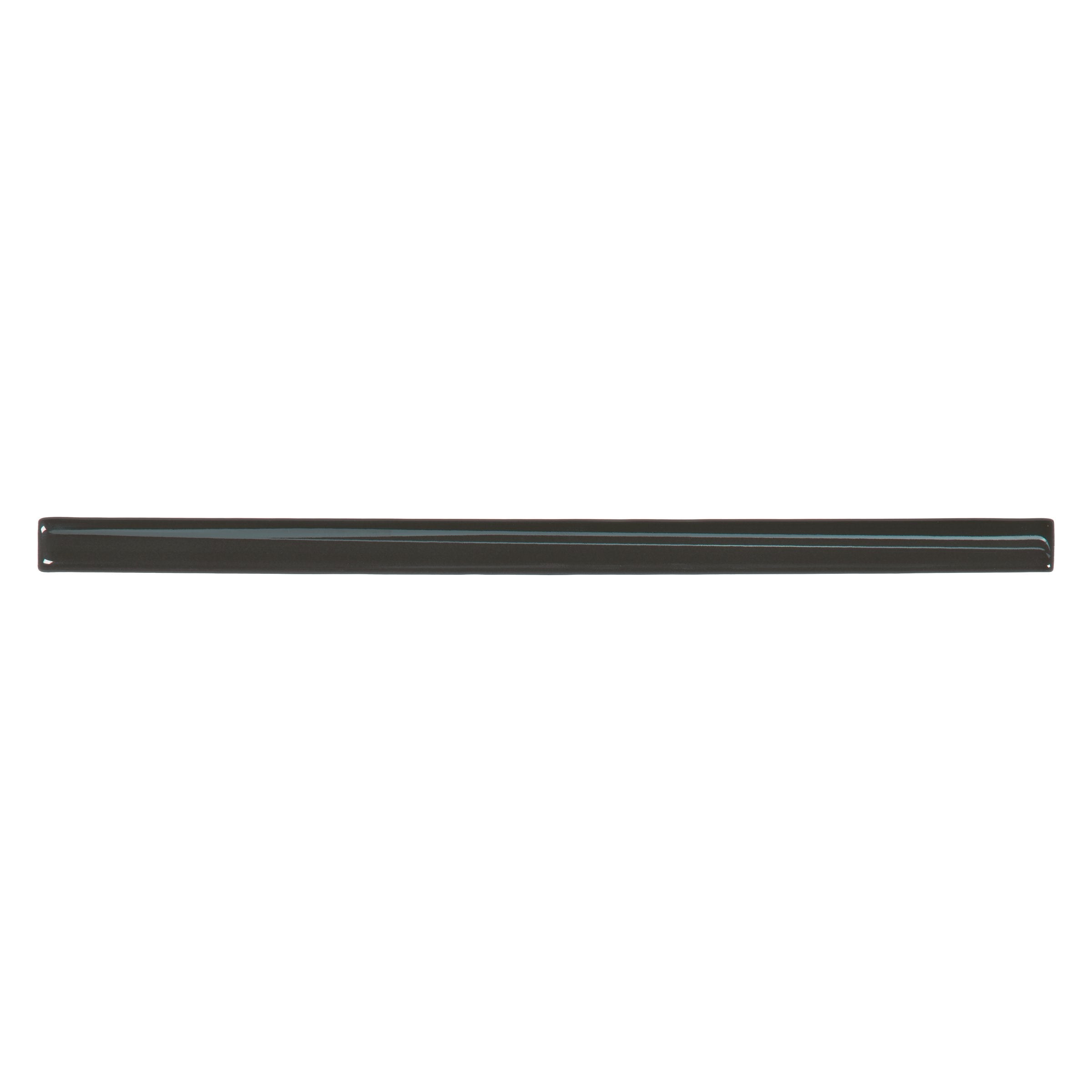 Bedrosians Marin 0.5" x 12" Jolly Miter Edge Ceramic Trim in Black Sea | Item Code 100003188