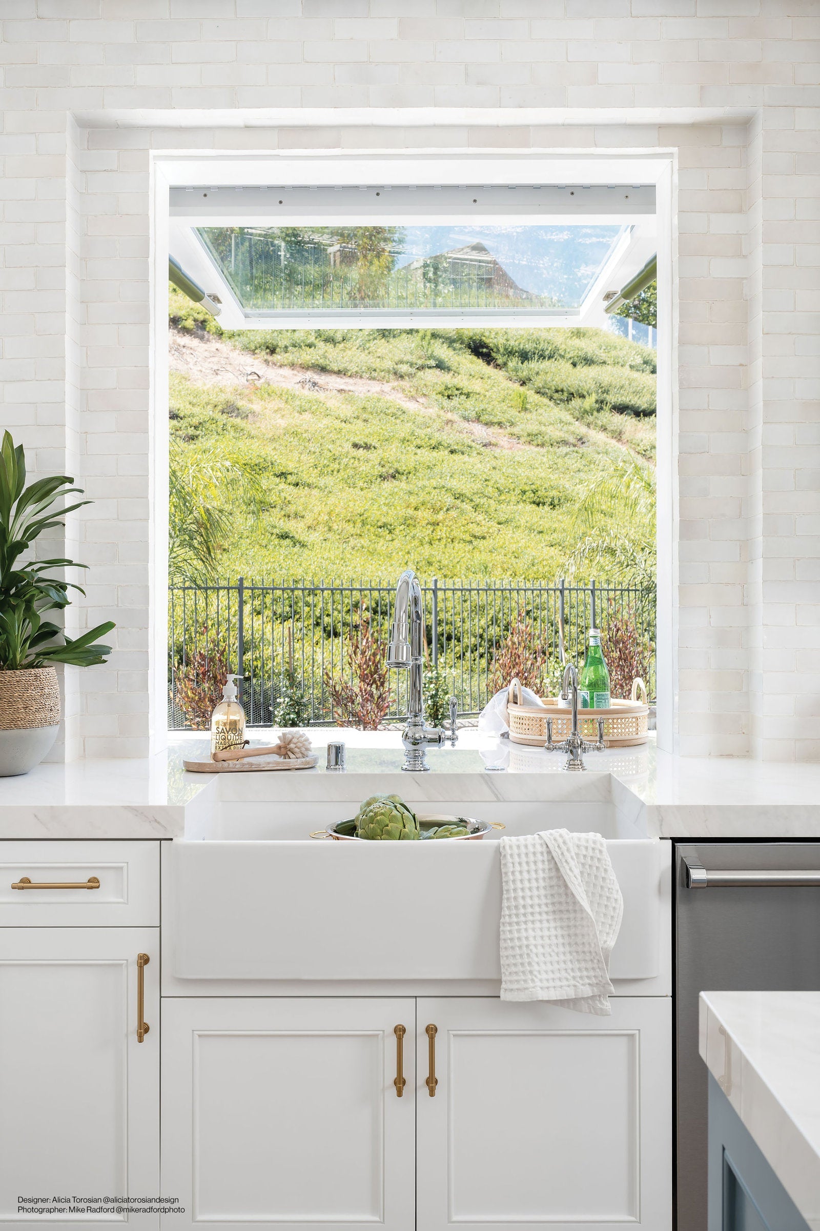 Bedrosians Zagora 2" x 6" Glossy Zellige Field Tile in Blanc | Item Code 100003201