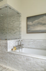 Bedrosians Zagora 2" x 6" Glossy Zellige Field Tile in Blanc | Item Code 100003201