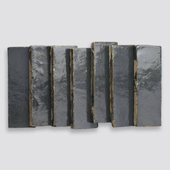 Bedrosians Zagora 2" x 6" Glossy Zellige Field Tile in Charcoal | Item Code 100003212