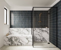 Bedrosians Zagora 2" x 6" Glossy Zellige Field Tile in Charcoal | Item Code 100003212