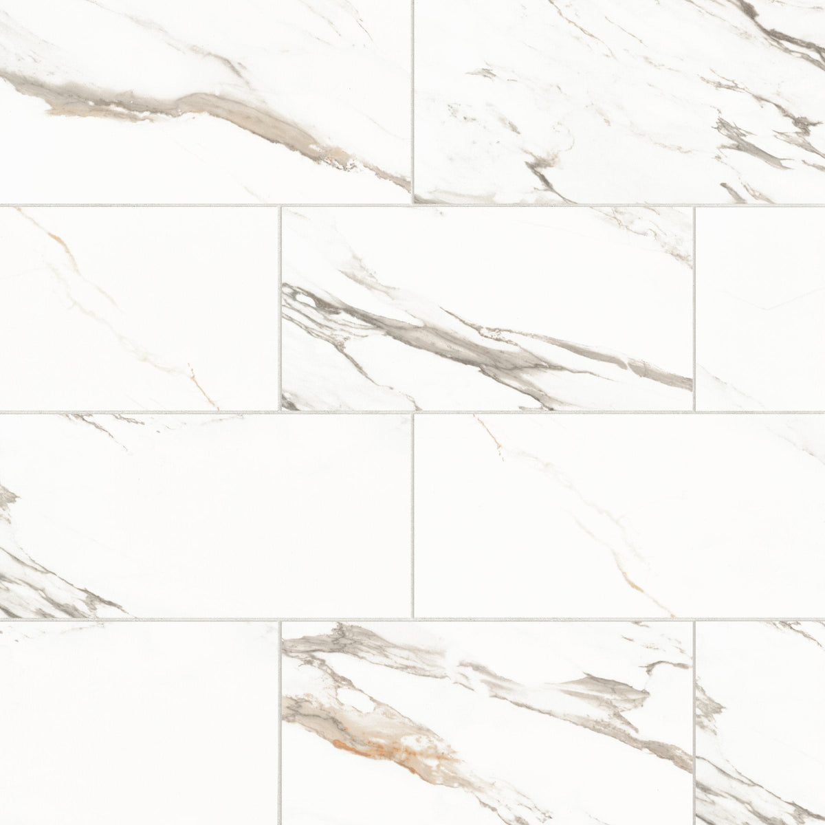 Bedrosians Prati 12" x 24" Honed Porcelain Field Tile in Calacatta Borghini Warm | Item Code 100003510