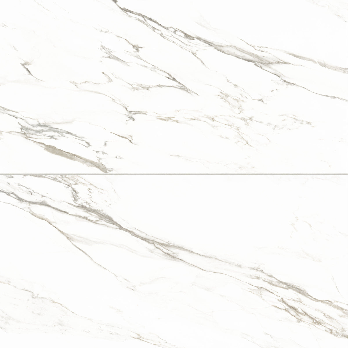 Bedrosians Prati 24" x 48" Polished Porcelain Field Tile in Calacatta Borghini Warm | Item Code 100003514