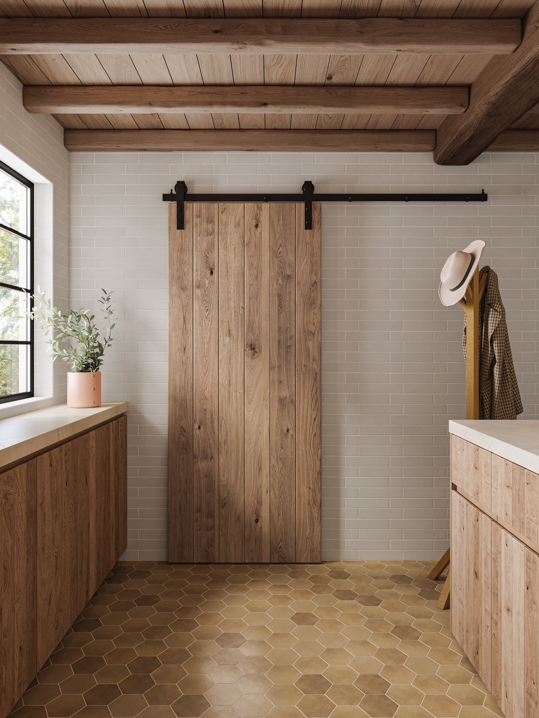 Bedrosians Montana 2.25" x 10" Matte Brick-Look Porcelain Field Tile in Glacier | Item Code 100004007
