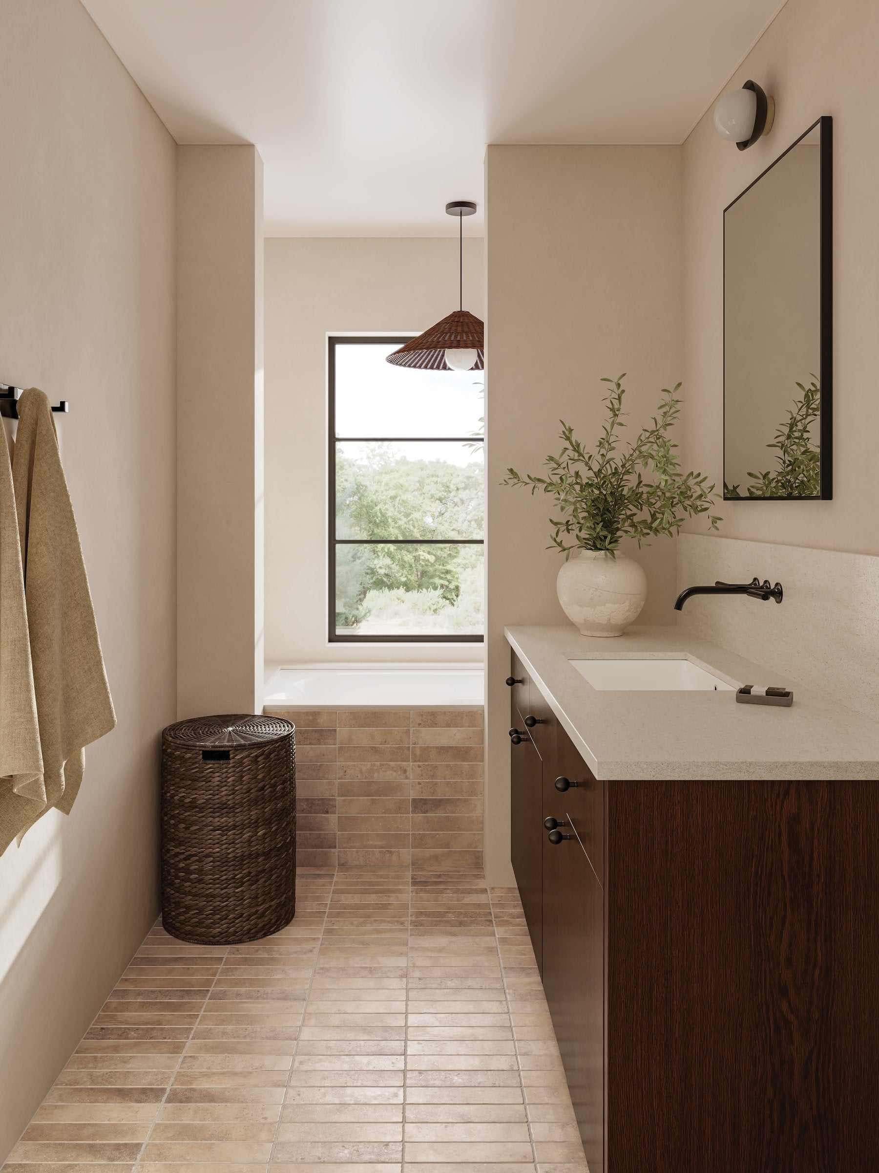Bedrosians Montana 2.25" x 10" Matte Brick-Look Porcelain Field Tile in Flathead | Item Code 100004008