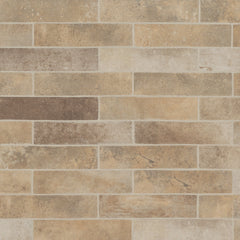 Bedrosians Montana 2.25" x 10" Matte Brick-Look Porcelain Field Tile in Flathead | Item Code 100004008