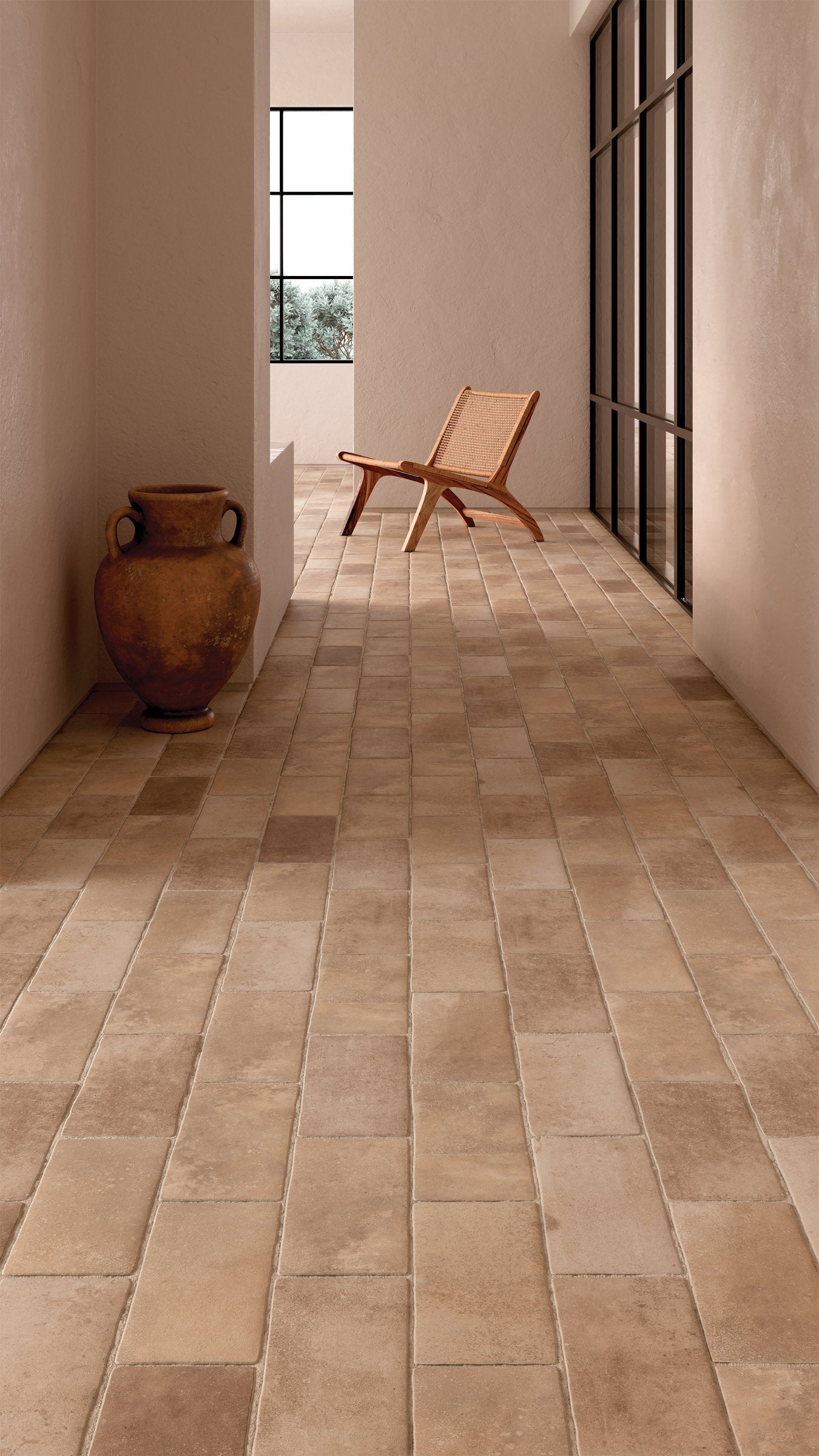 Bedrosians Montana 5" x 10" Matte Brick-Look Porcelain Field Tile in Flathead | Item Code 100004015