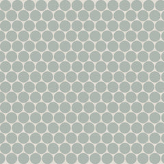 Bedrosians Marin 3/4" Penny Round Matte Porcelain Mosaic in Aloe Green | Item Code 100004035