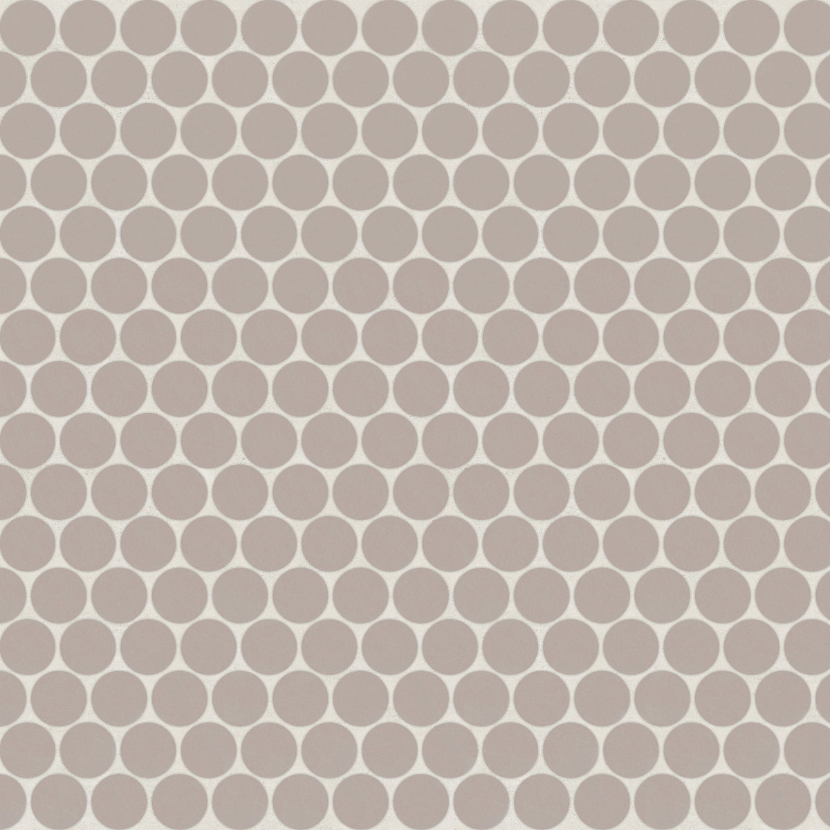 Bedrosians Marin 3/4" Penny Round Matte Porcelain Mosaic in Coastal Cliff | Item Code 100004036