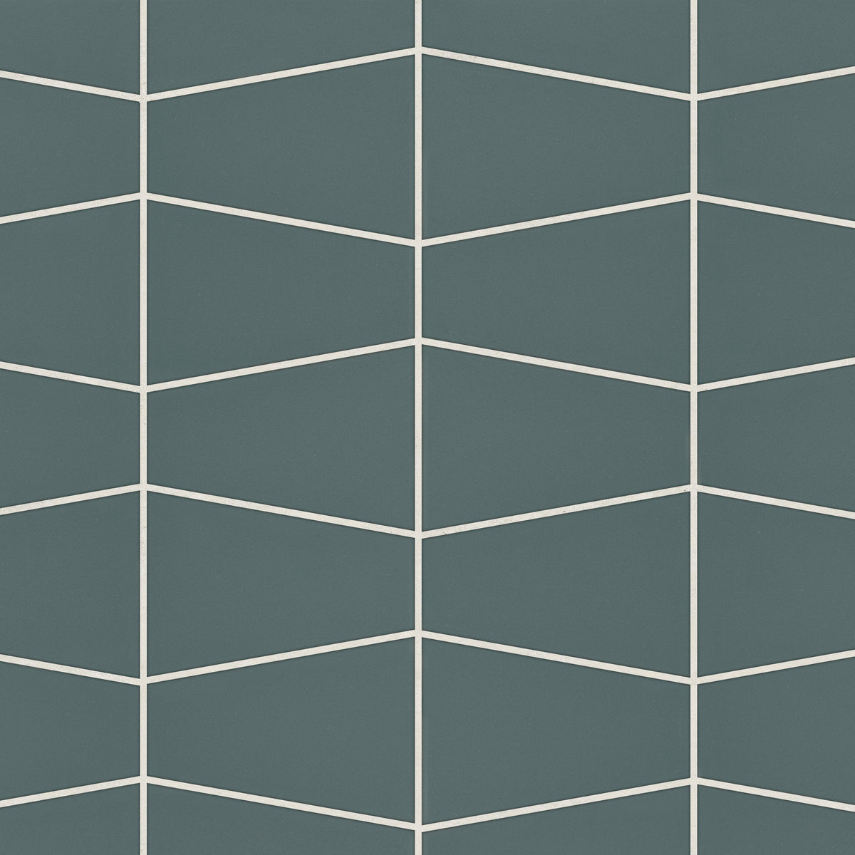 Bedrosians Marin Trapezoid Matte Porcelain Mosaic in Ocean Teal | Item Code 100004043