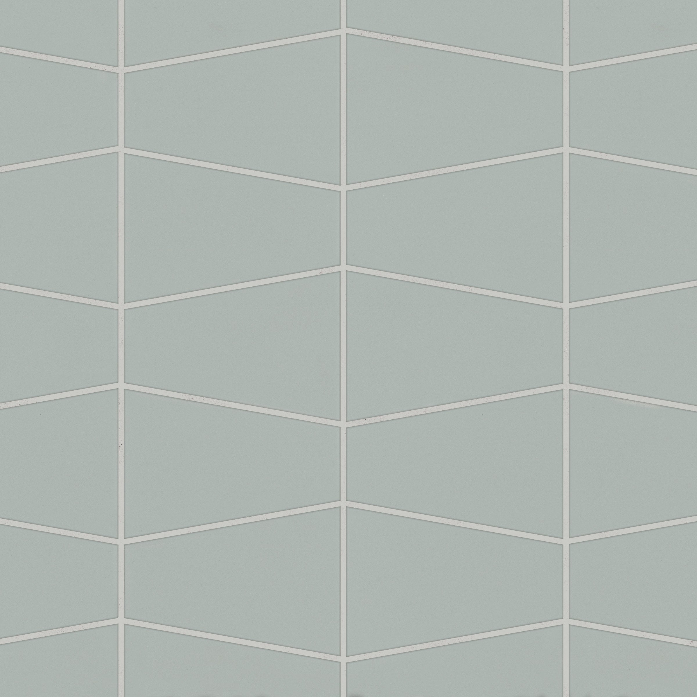 Bedrosians Marin Trapezoid Matte Porcelain Mosaic in Aloe Green | Item Code 100004044