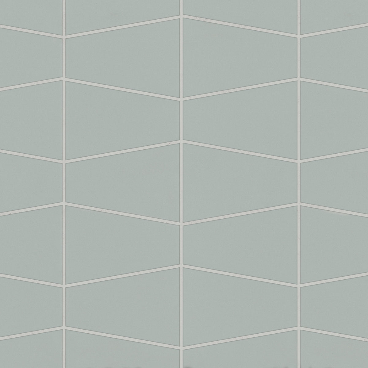 Bedrosians Marin Trapezoid Matte Porcelain Mosaic in Aloe Green | Item Code 100004044